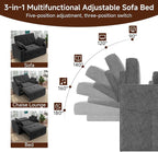 Loveseat Sleeper Sofa, 3-in-1 Convertible Sofa Bed, Pull Out Couch - Image 4