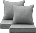 Outdoor Deep Seat & Back Cushion Set, 24 x 24 Inch Water Repellent and Fade by Supflourishia