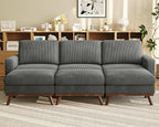 Vesgantti 97" Modular Sectional Sofa Drak Gray, Sectional Couch by Vesgantti