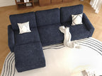 EASE MOOSE 100" Chenille L-Shaped Sectional Sofa, Modern Deep Seat Modular Couch - Image 4