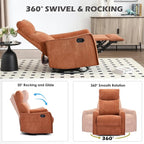 Trustyue Swivel Rocker Recliner Chair, 360° Swivel Recliner - Image 7