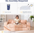 MAXYOYO 3 Seater Sofa for Living Room, Tufted Boneless Couch Bubbled Sofa Couch - Image 7