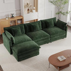 mikibama Modular Sectional Sofa, 111.5 Inch L Shaped Couch Set by Mikibama