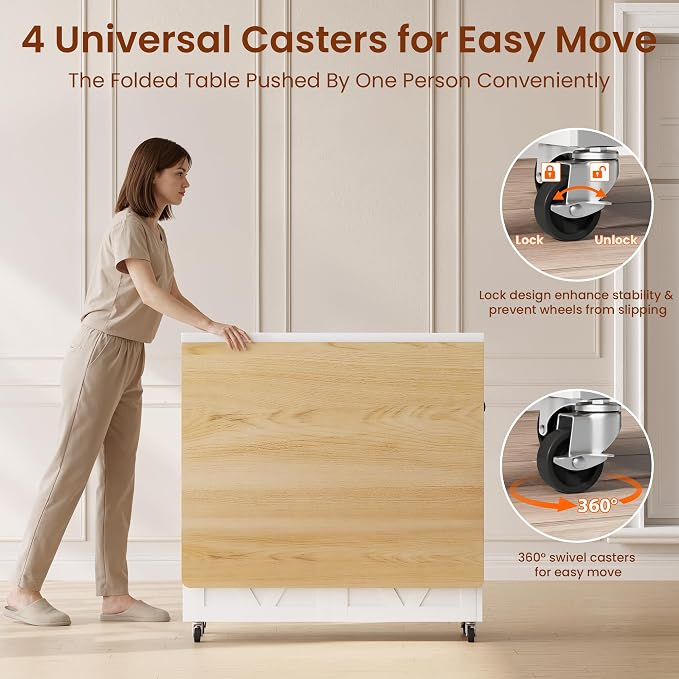 Jocoevol Space Saving Folding Dining Table - Image 9