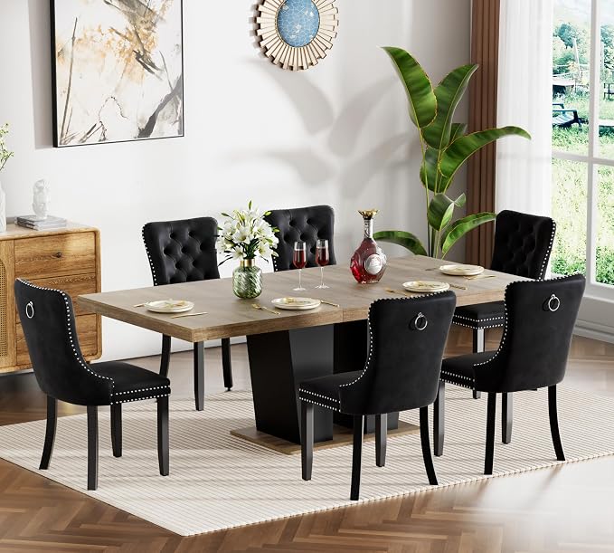 Henf 7 Pieces Extendable Dining Table Set by Henf
