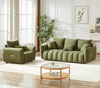 Antetek Set of 3 Teddy Sofa for Living Room, Modern 2 Units Deep Seat Sofa - Image 5