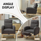 NIOIIKIT Modern Nursery Rocking Chair, Teddy Upholstered Rocking Chair - Image 8