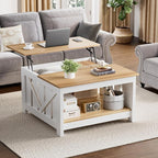 FABATO Lift Top Coffee Table, 31.5" Farmhouse Coffee Tables by FABATO