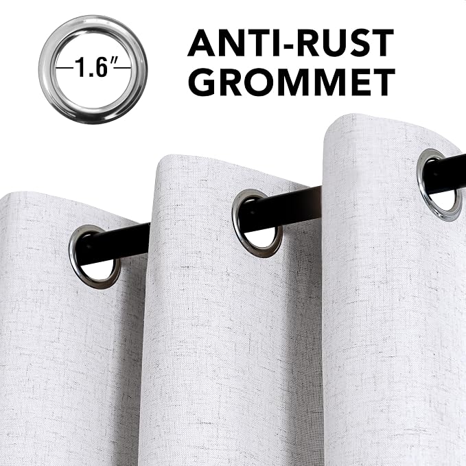 H.VERSAILTEX Linen Curtains 100% Blackout Curtains - Image 3