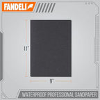 Fandeli | Waterproof Sandpaper | 2000 Grit | 25 Sheets 9'' x 11'' | - Image 3