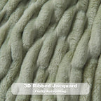 NEWCOSPLAY Fleece Ribbed Cozy King Blanket - Image 5