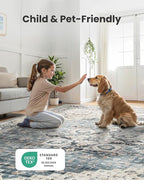 AMADA HOMEFURNISHING Round 8ft Area Rugs, Low-Profile Washable Rug - Image 4