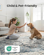 AMADA HOMEFURNISHING Round 5ft Area Rugs, Low-Profile Washable Rug - Image 4