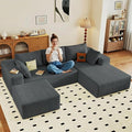 95" Cloud Sectional Couch U-Shaped Chaise by ODUWA