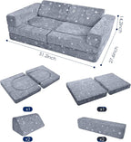 MeMoreCool 10-Piece Kids Couch, Modular Kids Sofa - Image 3