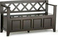 SIMPLIHOME Amherst Entryway Storage Bench by SimpliHome