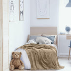 Utopia Bedding Ultra Soft Fleece Bed Blanket Twin Size Camel | Microfiber Plush - Image 9