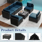 KIGOTY Patio Furniture Set, 14 Pieces Modular Outdoor Sectional Sofa, PE Rattan - Image 4