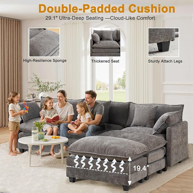 Expandable Modular Sectional Sofa - Image 4
