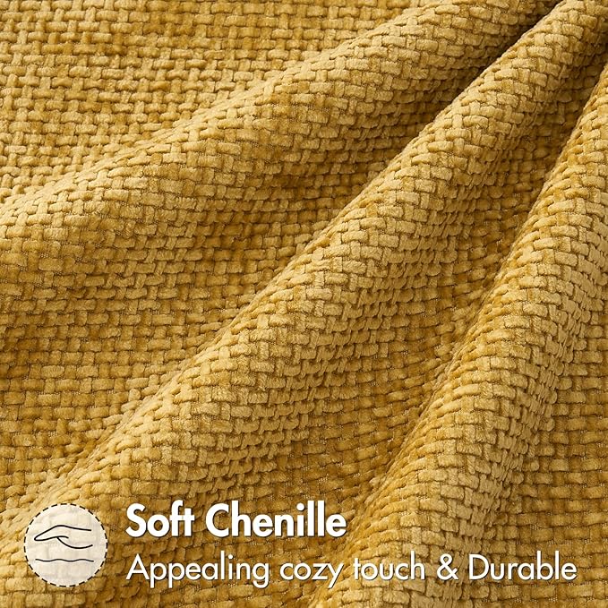 MIULEE Decorative Couch Throw Pillow Covers 20x20 in Mustard Yellow 2 Pack | - Image 6