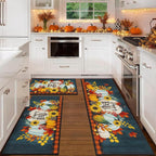 HEBE Fall Kitchen Rugs Set of 3, Washable Pumpkin Kitchen Mats - Image 8