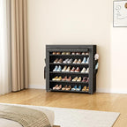 LANTEFUL Shoe Rack with Covers 5 Tier Tall Shoe Rack Organizer Large Capacity - Image 8