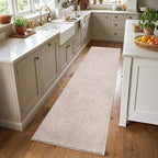 2x8 Oatmeal/White Runner Rug Washable Non-Slip by Unknown
