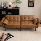 HALLYBEE 85” Futon Sofa Bed, Sleeper Sofa, Small Couch - Image 9