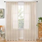 BGment Natural Linen Curtains 78 Inches Long by BGment