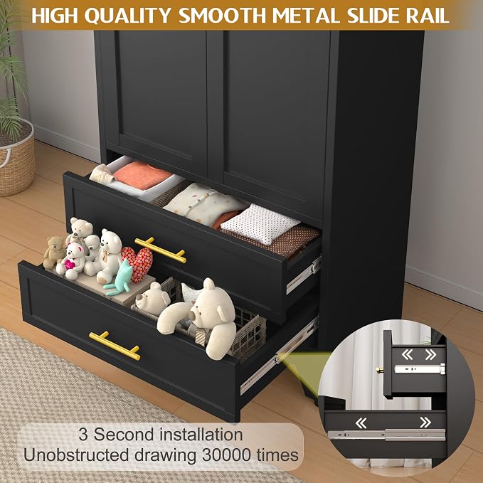 GAIOUS Steel Pantry Cabinet, 2 Adjustable Shelf and 2 Drawers, Freestanding - Image 3