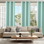 Blackout Curtains for Bedroom, 38 x 84 Inches Long, 2 Panels, Aqua | Thermal - Image 2