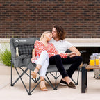 Double Camping Chair Padded 2 Person Camping Chair Camping Loveseat - Image 7