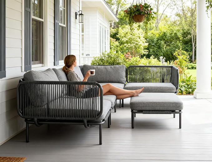 Crestlive Products Outdoor Oversized Loveseat Set, Patio Conversation Sets - Image 2
