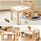WINGYZ Sensory Table and Chairs, Toddler Activity Table and 2 Chair Set - Image 6