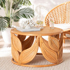 Bali & pari Raflesia Modern Bohemian Natural Rattan Coffee Table - Image 2