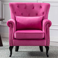 Mid Century Modern Accent Chair Upholstered Armchair Comfy Velvet Fabric Single by Janoray