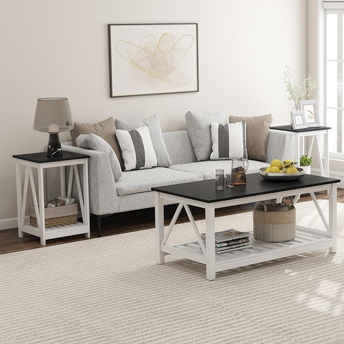 Farmhouse Square End Table, Accent Side Table - Image 8