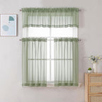 Chyhomenyc Sheer Sage Green Valances - Image 2
