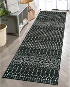 Lahome Moroccan Black Long Runner Washable Hallway Rug, Ultra-Thin Non Slip - Image 5