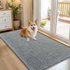 OLANLY Dog Door Mat for Muddy Paws 54x32, Super Absorbent Chenille Mud Mat | by OLANLY
