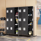 Metal Locker with 9 Doors Employees Locker, Metal Storage Locker with Hooks - Image 2