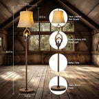Scenekoy Rustic Farmhouse Antlers Floor Lamp - Image 2