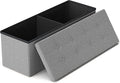 GLAXYFUR 43 Inches Folding Storage Ottoman Bench, Storage Chest, Footrest by GLAXYFUR