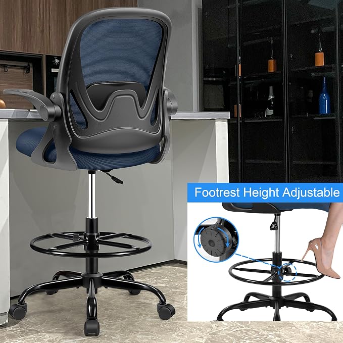 Drafting Chair Tall Office Chair - Image 4