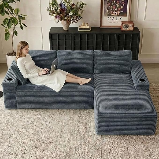104" Cloud Sectional Couch L-Shaped by ODUWA