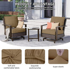 8Pcs Outdoor Cushion Covers, Elastic Patio Cushion Covers | Washable, - Image 3