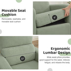 Swivel Rocker Recliner, Oversized Manual Boucle Nursery Glider Rocking Recliner - Image 7