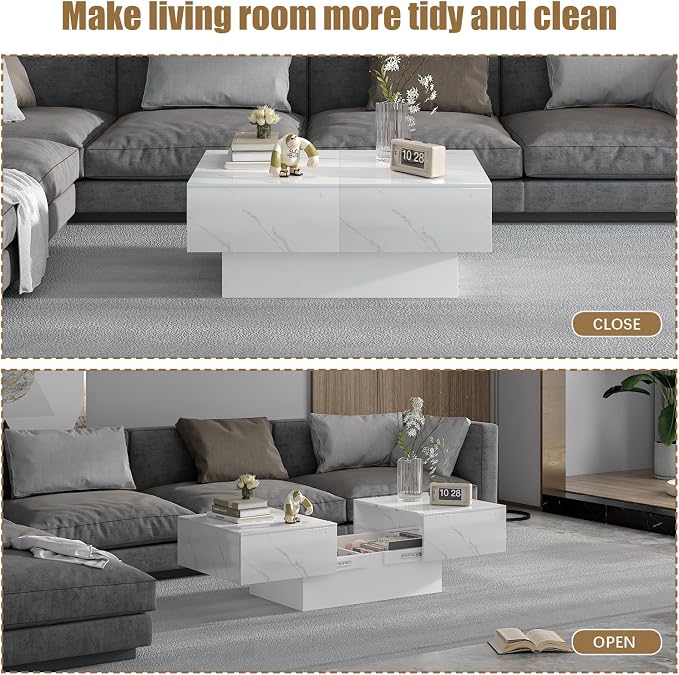 Marble Modern Coffee Table - Image 4