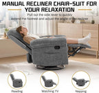 Korser Recliner Chair, Swivel Rocker Recliner Chair - Image 4
