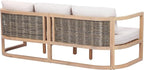 Merax 4 Piece Rattan Woven Paito Conversation Set, All-Weather Acacia Wood 3 - Image 5